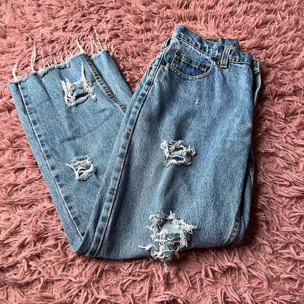 low-rise vintage jeans